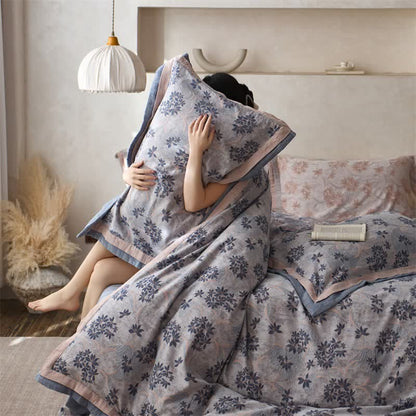 Ownkoti Elegant Floral Cotton Double Gauze Bedding(4PCS) - image 10