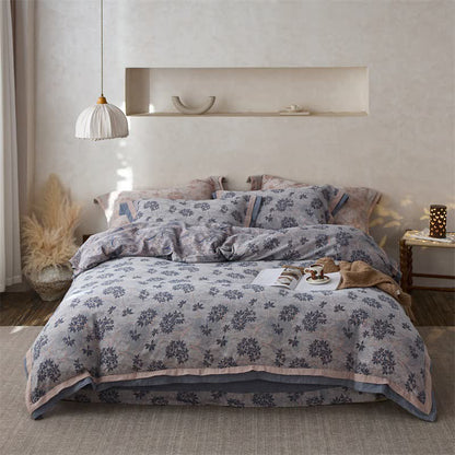 Ownkoti Elegant Floral Cotton Double Gauze Bedding(4PCS) - image 1