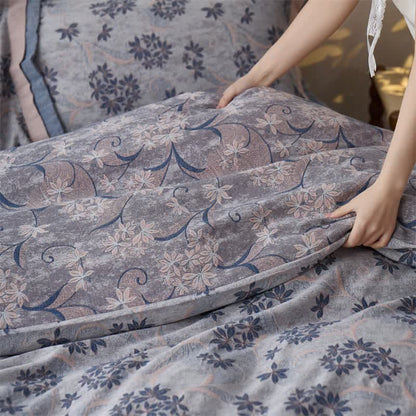 Ownkoti Elegant Floral Cotton Double Gauze Bedding(4PCS) - image 12
