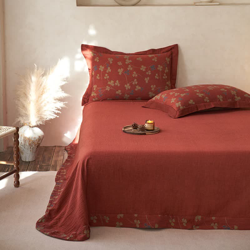 Ownkoti Country Style Floral Cotton Double Gauze Bedding(4PCS) - image 10