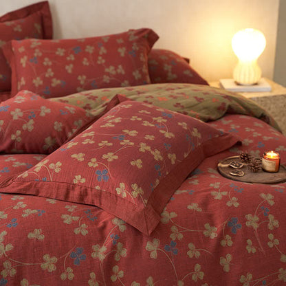 Ownkoti Country Style Floral Cotton Double Gauze Bedding(4PCS) - image 12