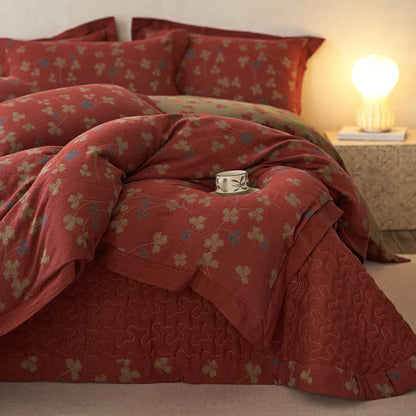 Ownkoti Country Style Floral Cotton Double Gauze Bedding(4PCS) - image 14