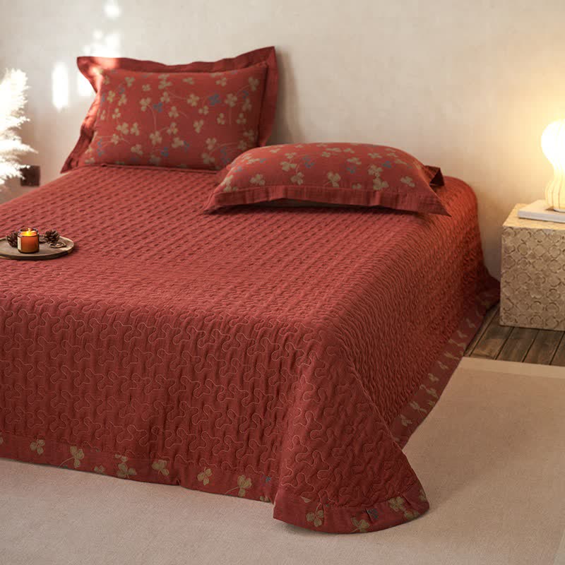 Ownkoti Country Style Floral Cotton Double Gauze Bedding(4PCS) - image 22