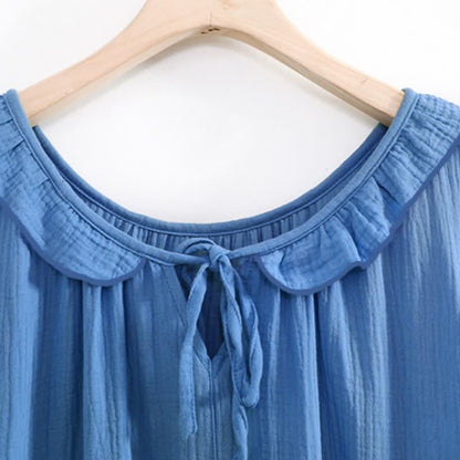 Ownkoti Plus Size Minimalist Cotton Ruffle Sleeveless Nightgown - image 10