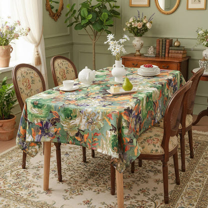 Ownkoti Impressionist Oil Painting Jacquard Tablecloth - Rectangle - 51" x 102" - image 0