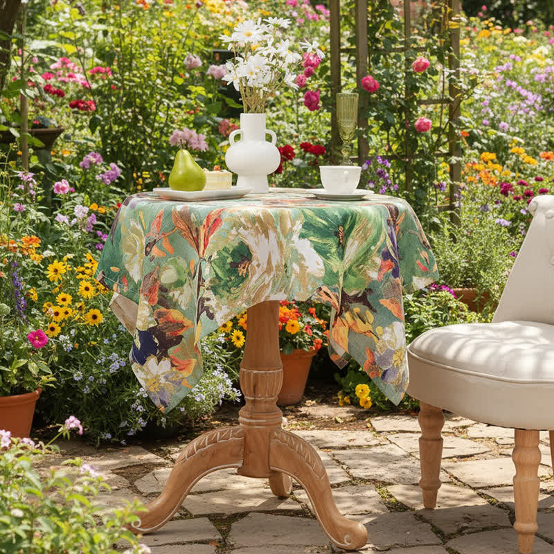 Ownkoti Impressionist Oil Painting Jacquard Tablecloth - image 4