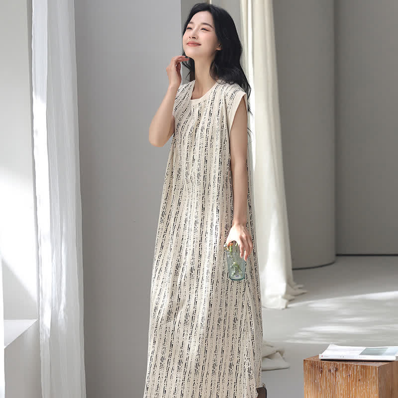 Ownkoti Artistic Line-inspired Cotton Sleeveless Nightgown - image 2