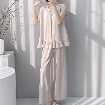 Ownkoti Solid Color Tank & Pants Pajama Set - image 1