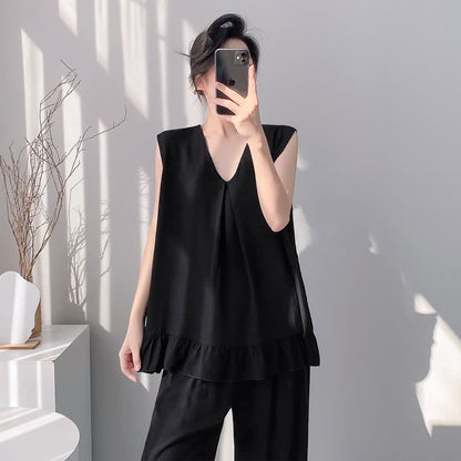 Ownkoti Solid Color Tank & Pants Pajama Set - image 17
