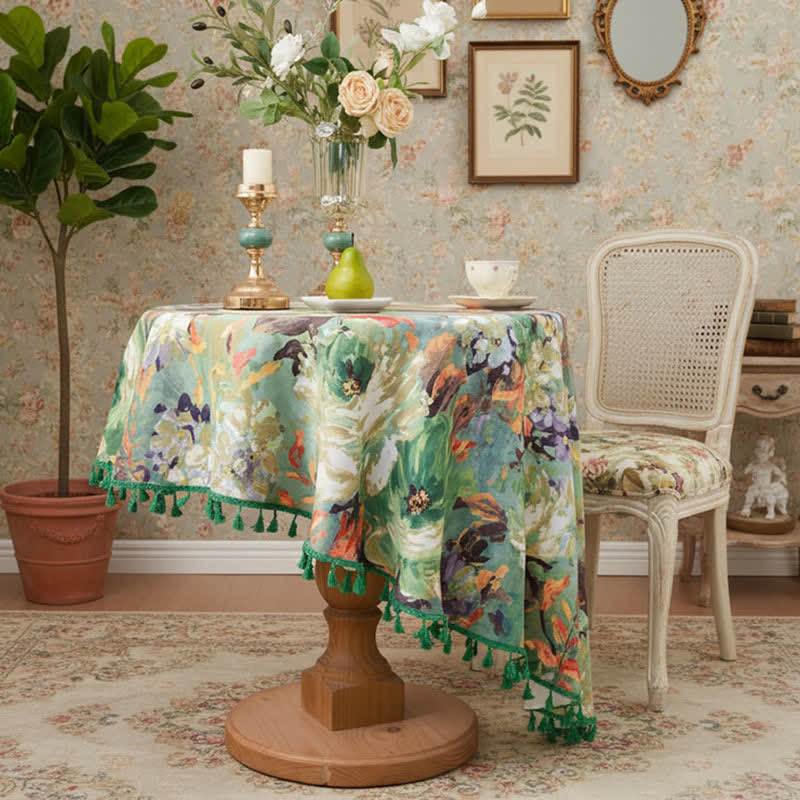 Ownkoti Impressionist Oil Painting Jacquard Tablecloth - image 11