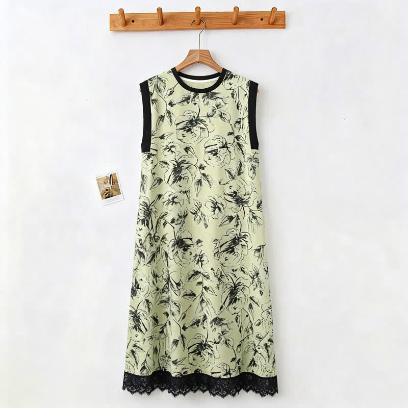 Ownkoti Artistic Floral Cotton Sleeveless Lace Nightgown - image 1