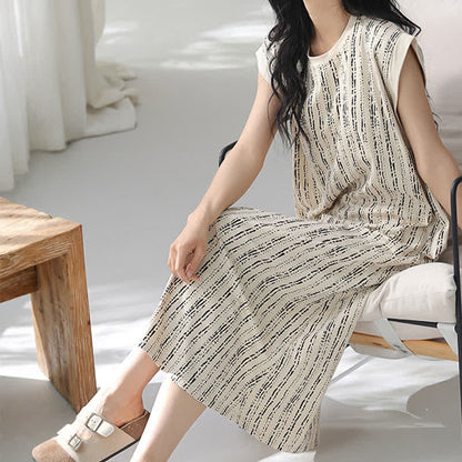Ownkoti Artistic Line-inspired Cotton Sleeveless Nightgown - image 6
