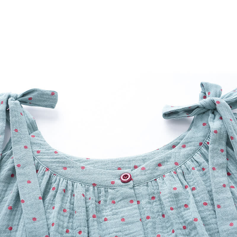 Ownkoti Blue Polka Dot Camisole Nightgown - image 8