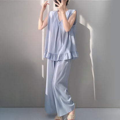 Ownkoti Solid Color Tank & Pants Pajama Set - image 8