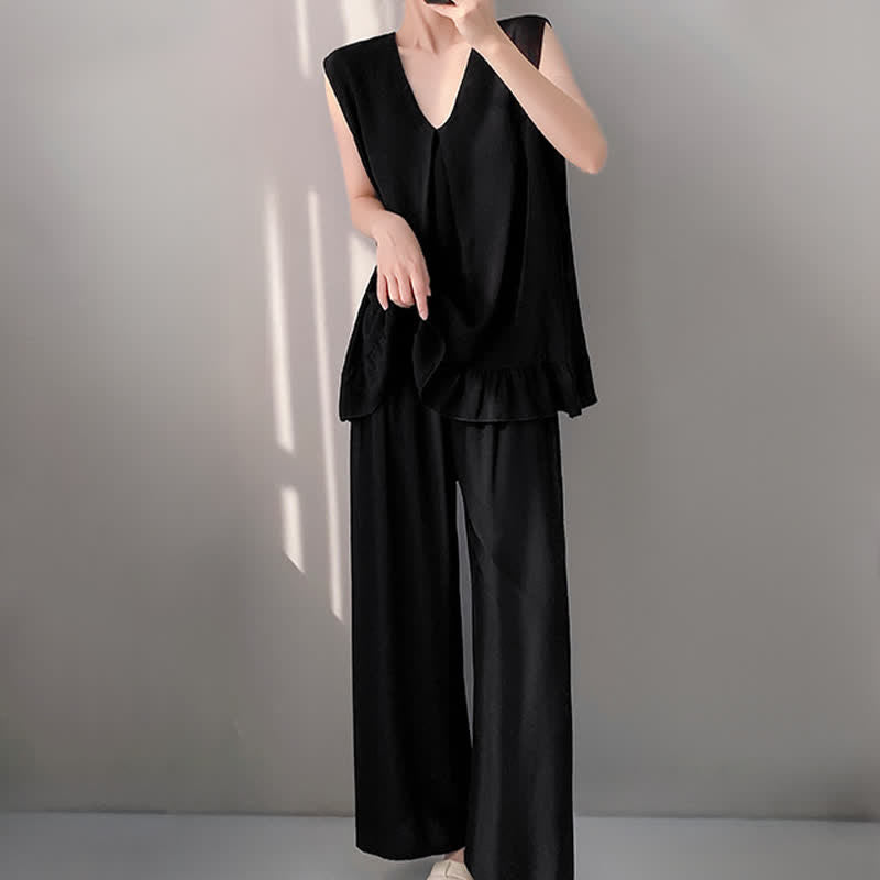Ownkoti Solid Color Tank & Pants Pajama Set - image 15