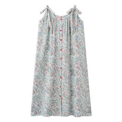Ownkoti Blue Artistic Wave Camisole Nightgown - image 10