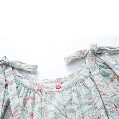 Ownkoti Blue Artistic Wave Camisole Nightgown - image 7