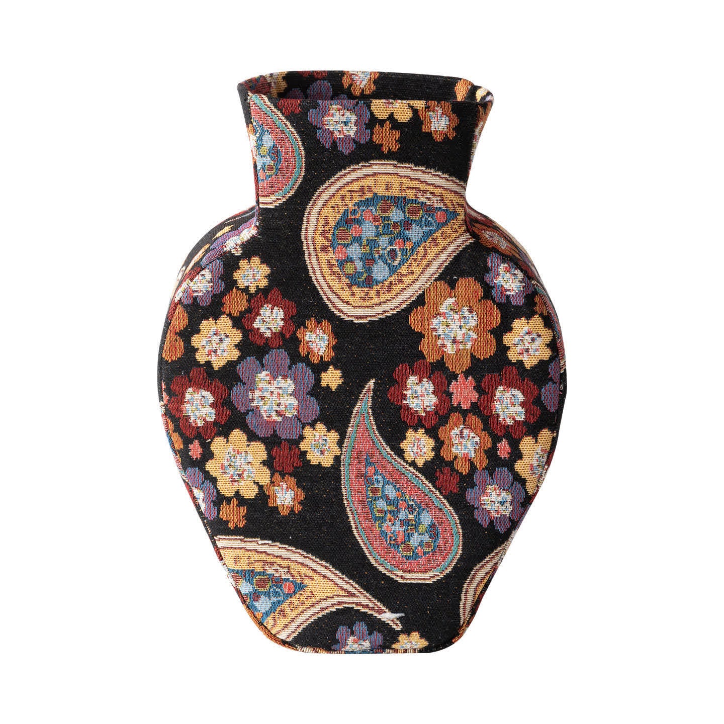 Ownkoti Artistic Fabric-Wrapped Vase for Home Aesthetics - Black - 3"W x 8"L x 12"H - image 9