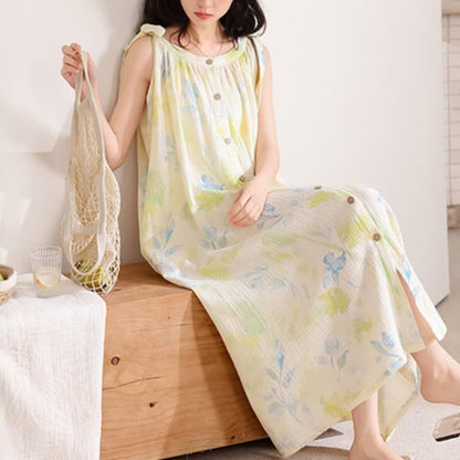 Ownkoti Country-Style Floral & Leaf Camisole Nightgown - image 2