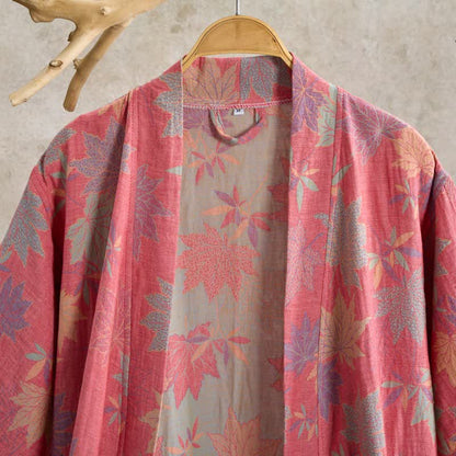 Ownkoti Double Gauze Maple Leaf Cotton Kimono Robe - image 1