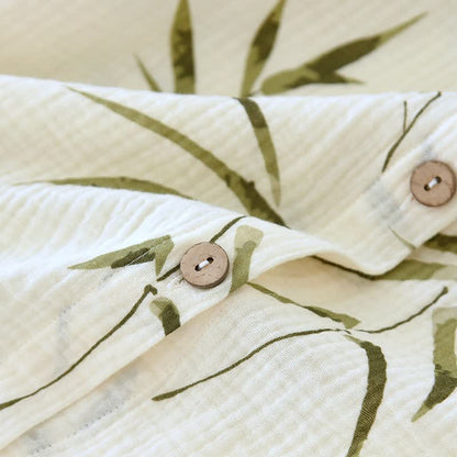 Ownkoti Botanical Bamboo Print Cotton Pajama Set - image 7