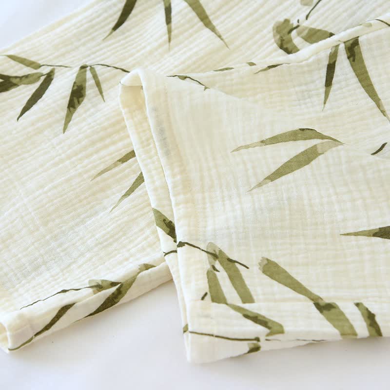 Ownkoti Botanical Bamboo Print Cotton Pajama Set - image 10