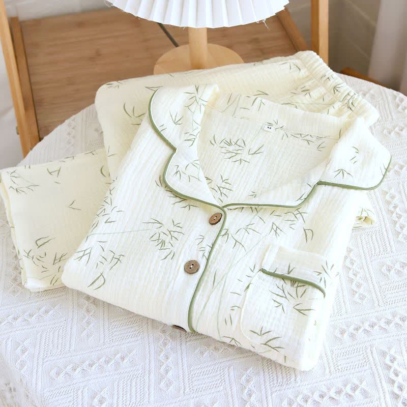 Ownkoti Bamboo Leaf Cotton Double Gauze Pajamas - image 3