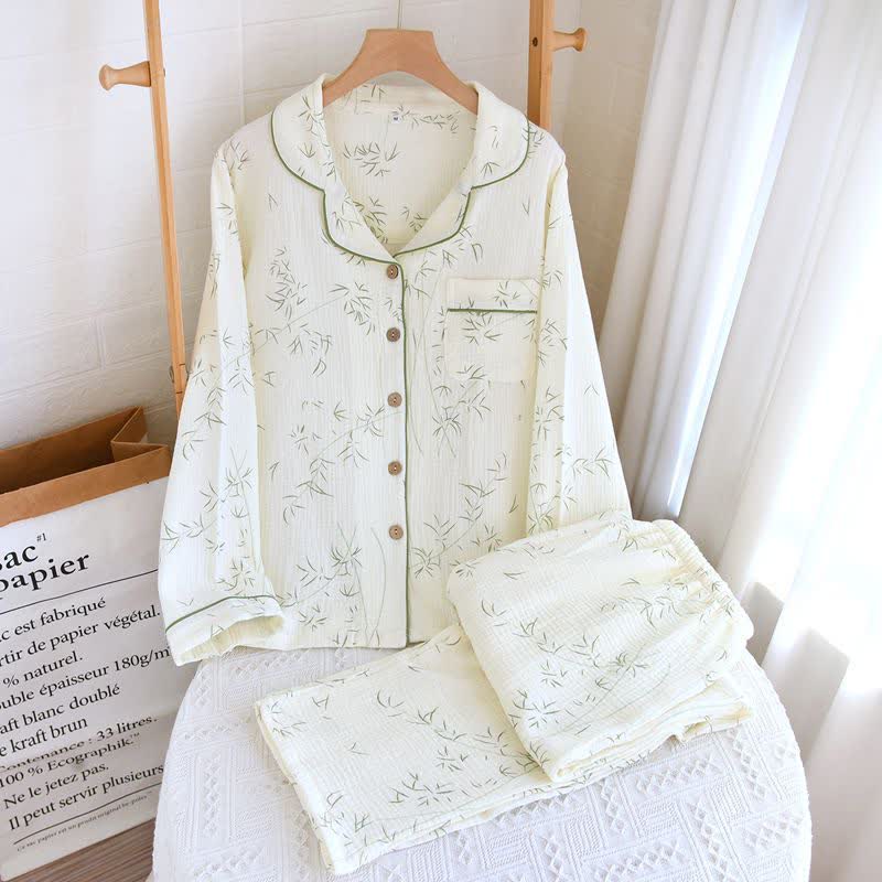 Ownkoti Bamboo Leaf Cotton Double Gauze Pajamas - image 1