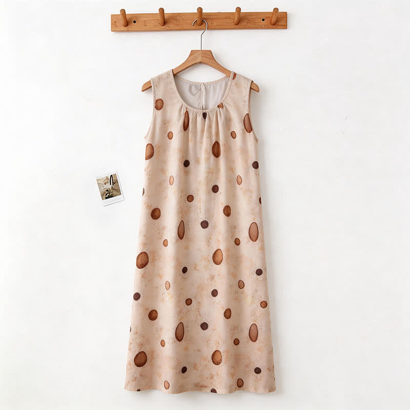 Ownkoti Artistic Round Print Sleeveless Cami Nightgown - image 5