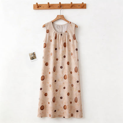 Ownkoti Artistic Round Print Sleeveless Cami Nightgown - image 5