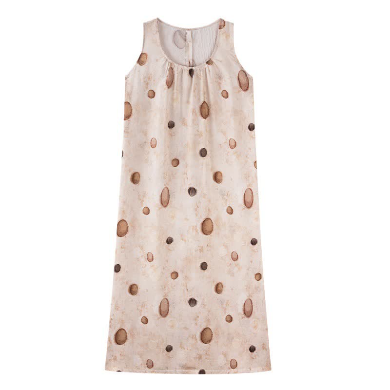 Ownkoti Artistic Round Print Sleeveless Cami Nightgown - image 6