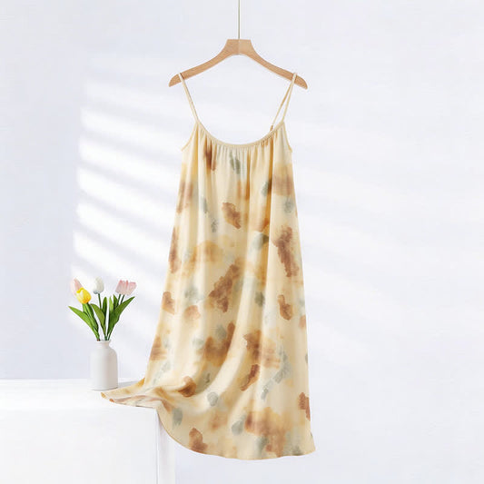 Ownkoti Artistic Ink Wash Camisole Nightgown - Yellow - XXL - image 0