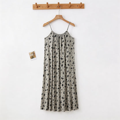 Ownkoti Vintage Floral Leaf Camisole Nightgown - image 4