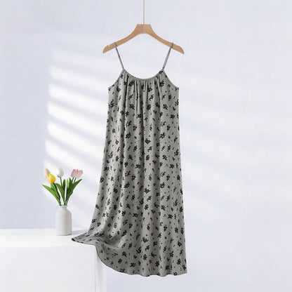 Ownkoti Vintage Floral Leaf Camisole Nightgown - Sage Green - XXL - image 0