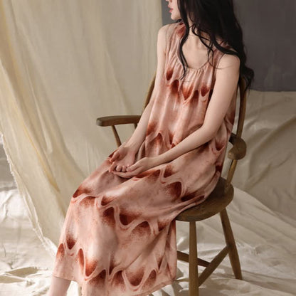 Ownkoti Artistic Ripple Print Sleeveless Cami Nightgown - image 3