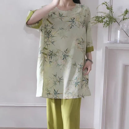 Ownkoti Elegant Bamboo Eastern-Inspired Loungewear Set - image 2