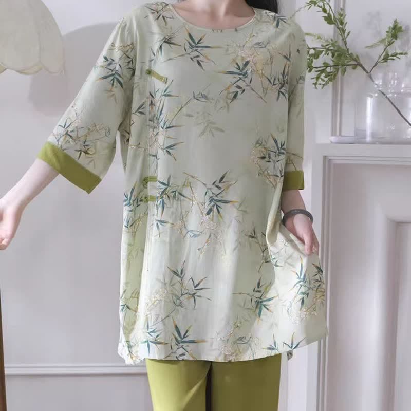 Ownkoti Elegant Bamboo Eastern-Inspired Loungewear Set - image 3