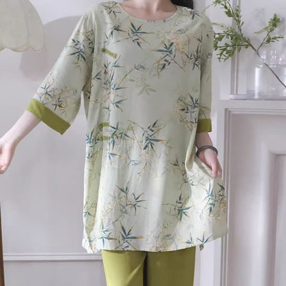 Ownkoti Elegant Bamboo Eastern-Inspired Loungewear Set - image 3