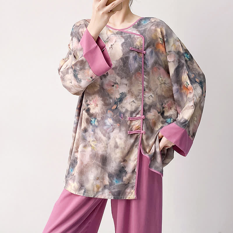 Ownkoti Artistic Floral Eastern-Inspired Loungewear Set - image 2