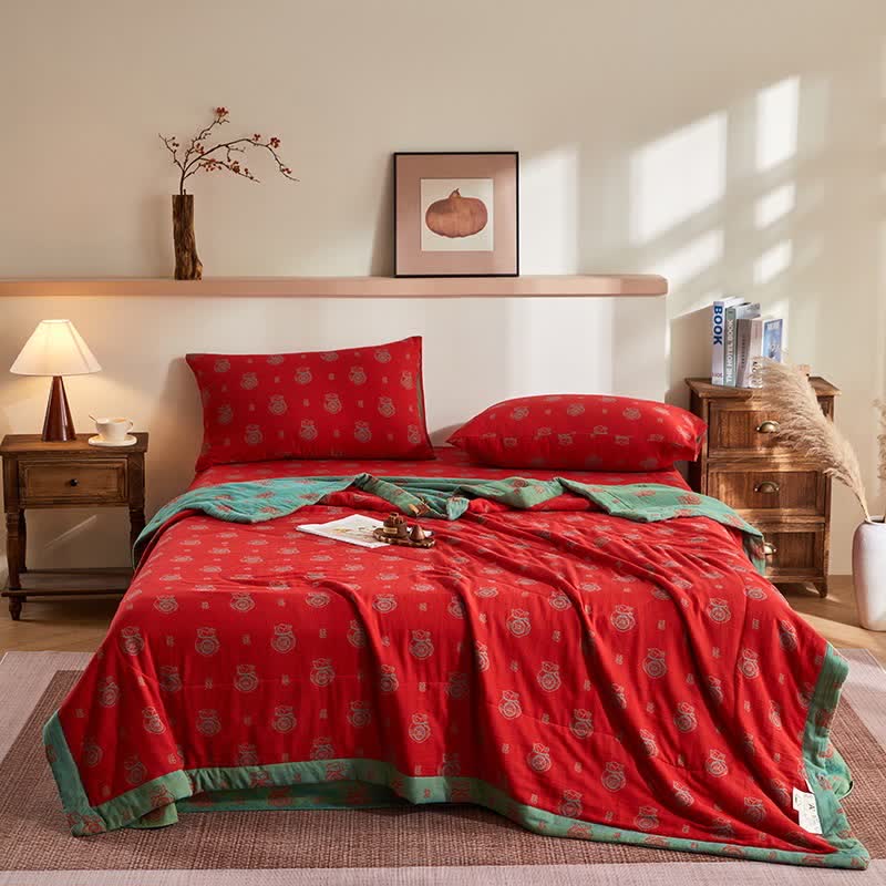 Ownkoti Cotton Gauze Lucky Bag Jacquard Quilt - Bedding Set - King - image 0