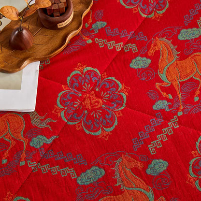 Ownkoti Cotton Gauze Vintage Horse Jacquard Quilt - image 9