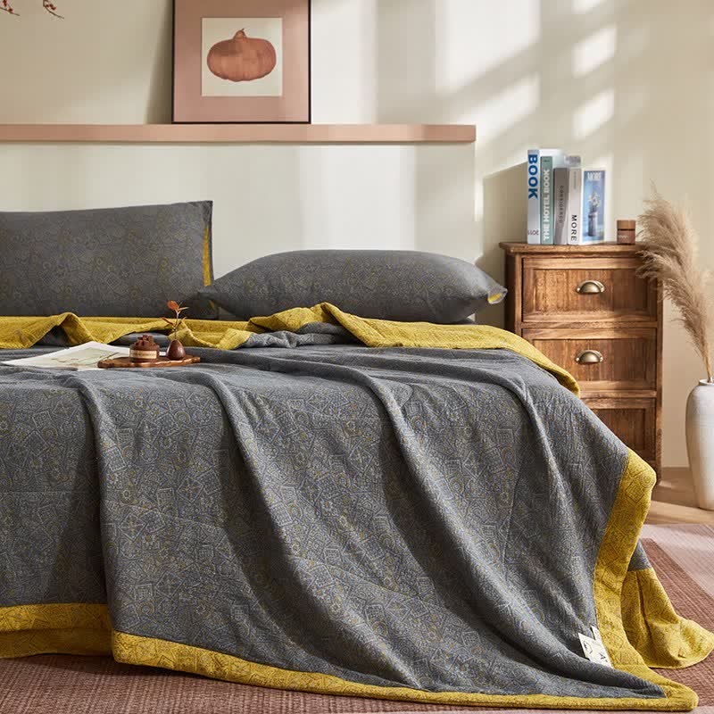 Ownkoti Cotton Gauze Subtle Pattern Jacquard Quilt - image 3