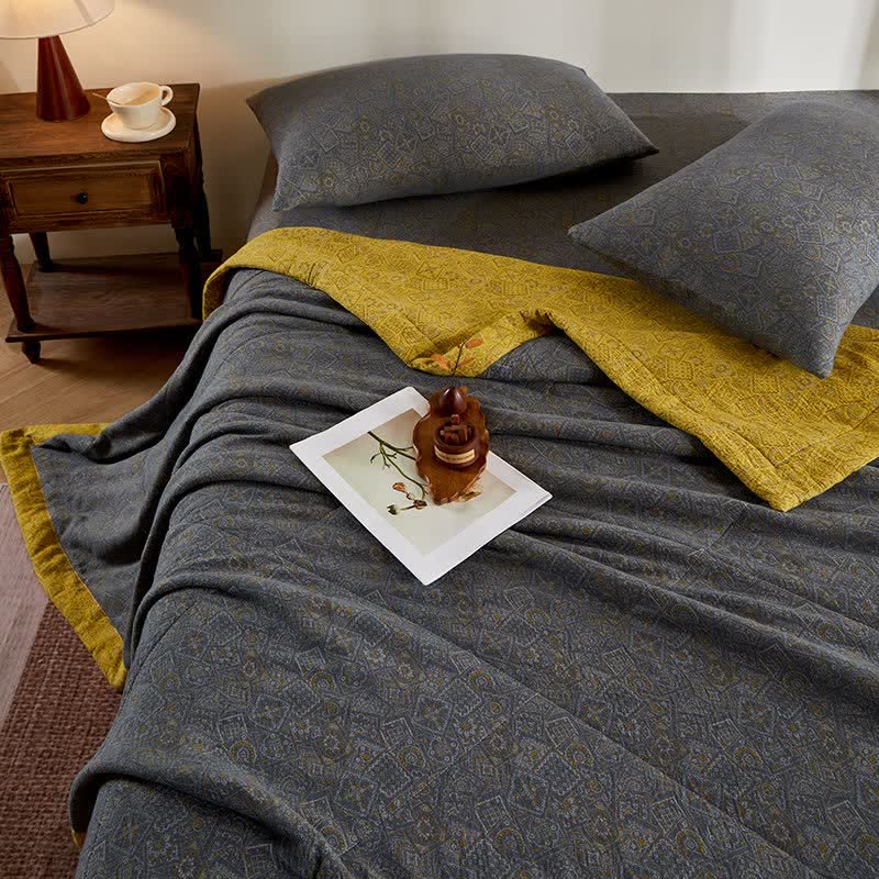 Ownkoti Cotton Gauze Subtle Pattern Jacquard Quilt - image 4