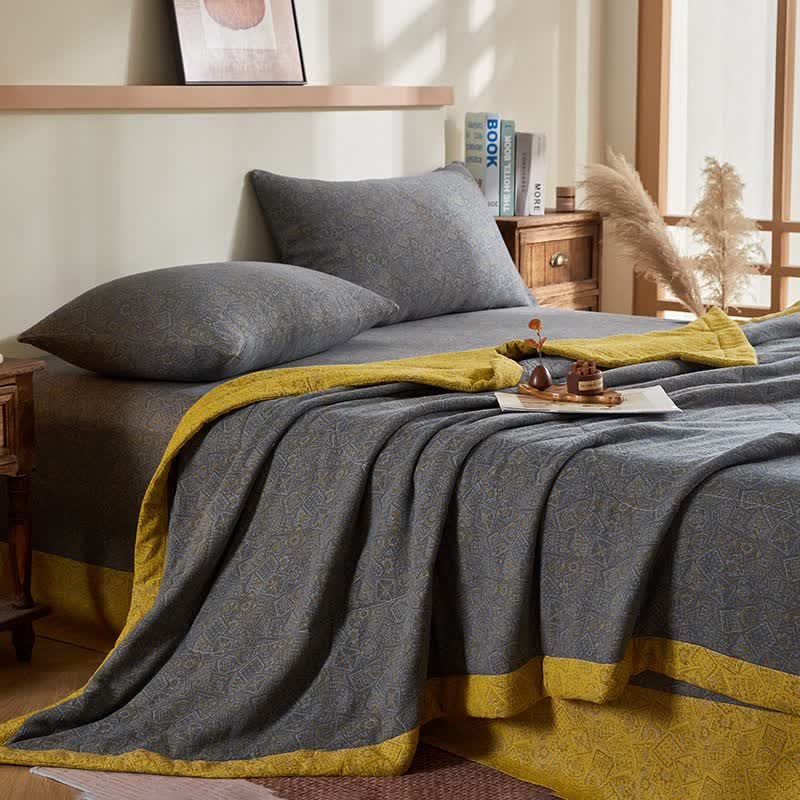 Ownkoti Cotton Gauze Subtle Pattern Jacquard Quilt - image 2