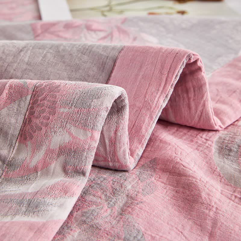 Ownkoti Cotton Gauze Rustic Floral Jacquard Quilt - image 10