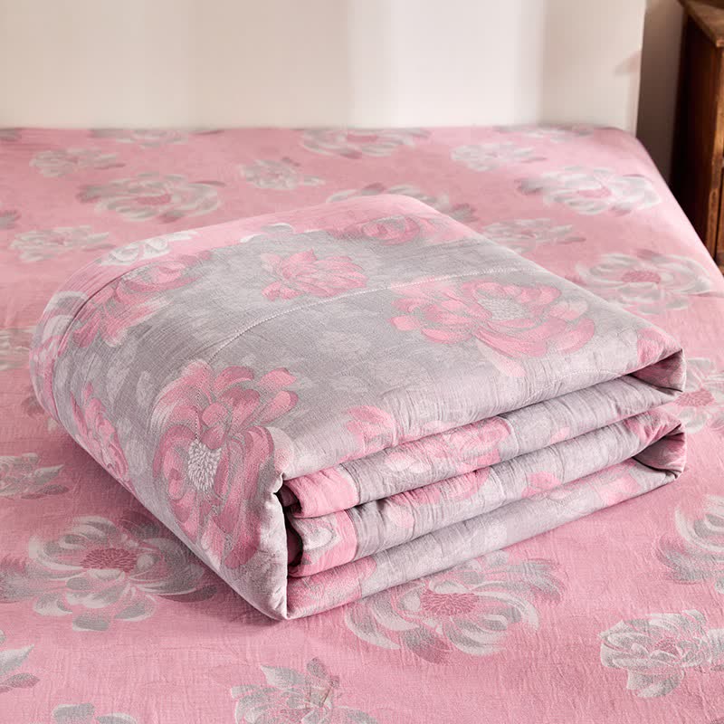 Ownkoti Cotton Gauze Rustic Floral Jacquard Quilt - image 7