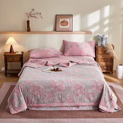 Ownkoti Cotton Gauze Rustic Floral Jacquard Quilt - image 1