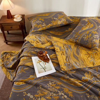 Ownkoti Cotton Gauze Mountain & Bamboo Jacquard Quilt - image 5