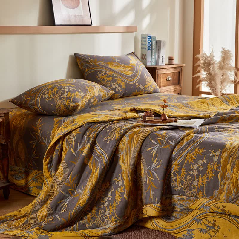 Ownkoti Cotton Gauze Mountain & Bamboo Jacquard Quilt - image 2