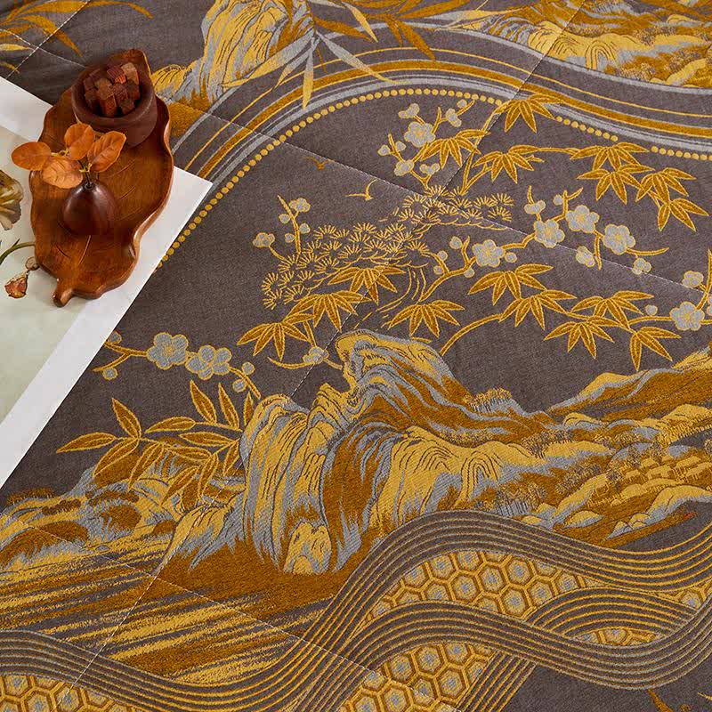 Ownkoti Cotton Gauze Mountain & Bamboo Jacquard Quilt - image 9